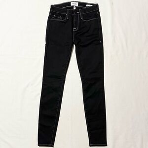 Frame Denim, Le Skinny de Jeanne Crop, Noir, Black Denim Jeans, NWOT - 25